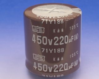 450V 220μF日本ケミコンアルミ電解コンデンサ