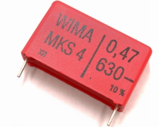 630V 0.47μF ポリエステルコンデンサ WIMA(ドイツ) MKS4