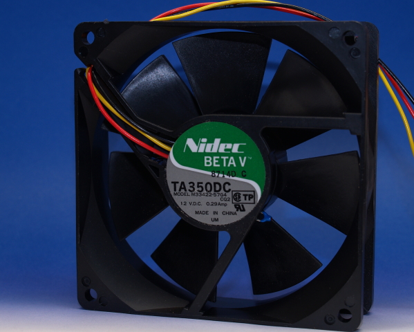 DC12V 290mA 92×25 NidecファンモーターTA350DC DC12V 290mA 92×25 NidecファンモーターTA350DC