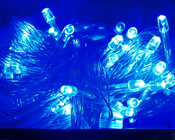 高輝度LED100pcsイルミネーション点滅コントローラー付き(青)