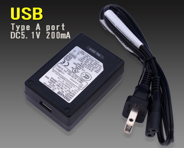DC5.1V 200mA USB タイプAポート 電源 PS-DP1