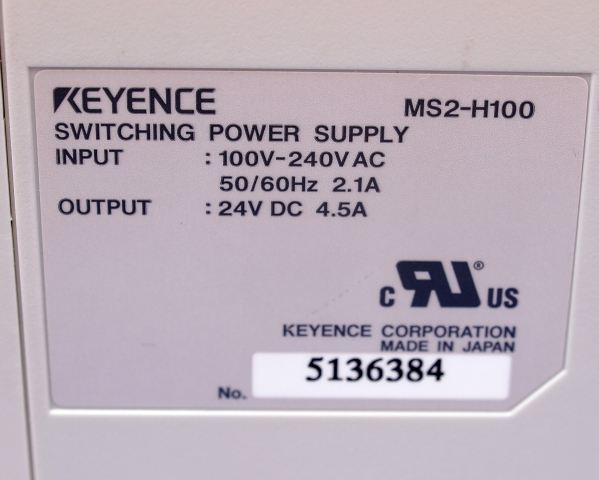 DC24V4.5A デジタル V A メーター表示付 スイッチングレギュレーター KEYENCE MS2-H100 中古